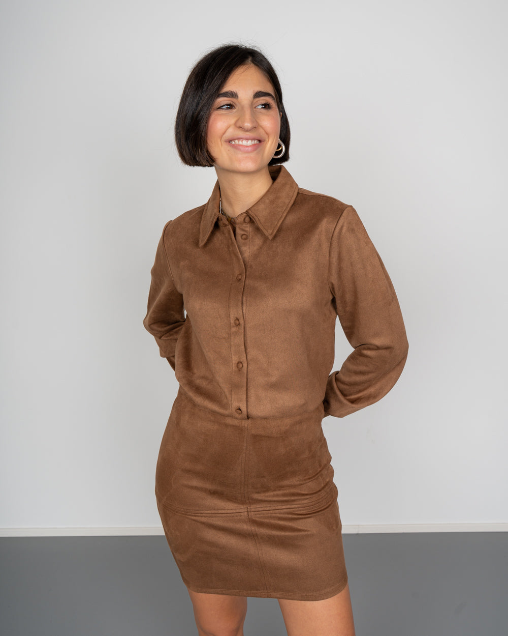 CAMICIA KRETA MARRONE