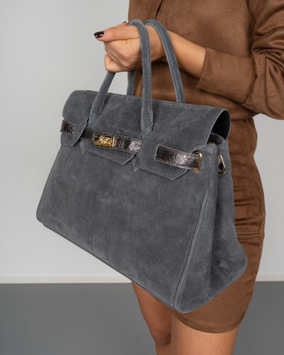 BORSA MARTY CAMOSCIO GRIGIO