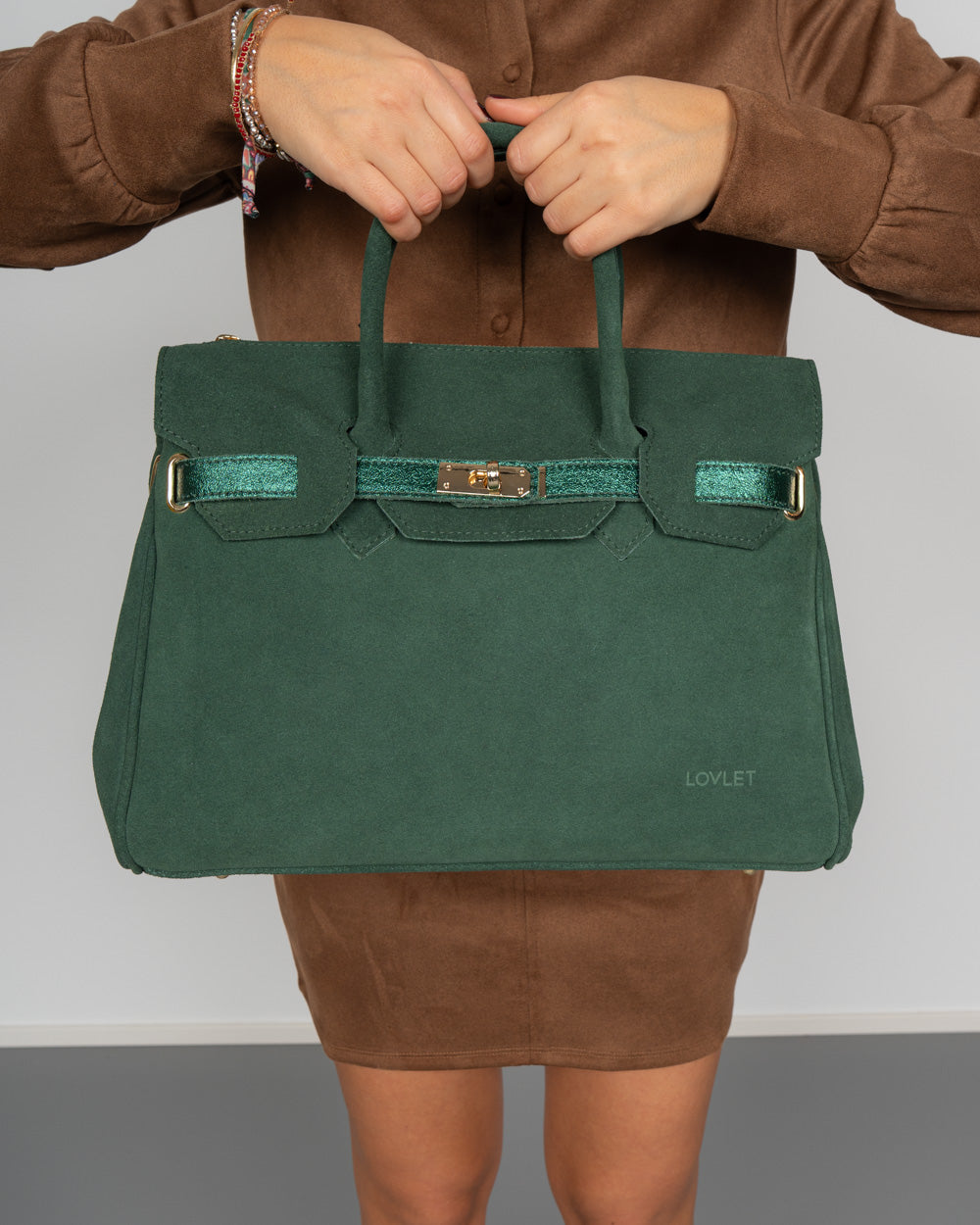 BORSA MARTY CAMOSCIO VERDE BOSCO