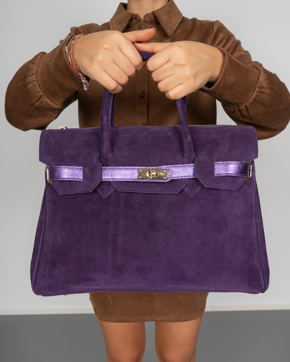 BORSA MARTY CAMOSCIO VIOLA