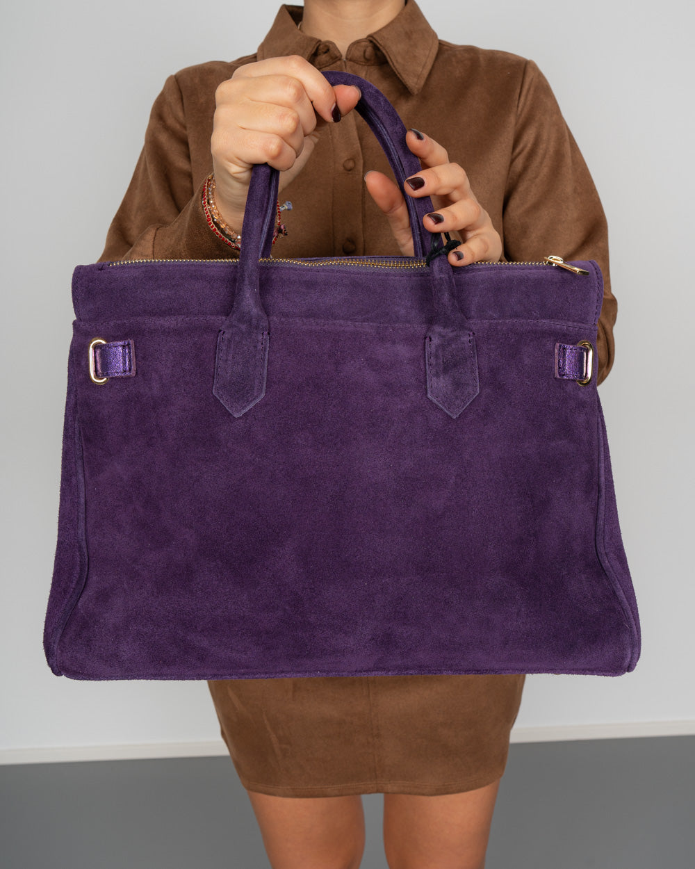 BORSA MARTY CAMOSCIO VIOLA