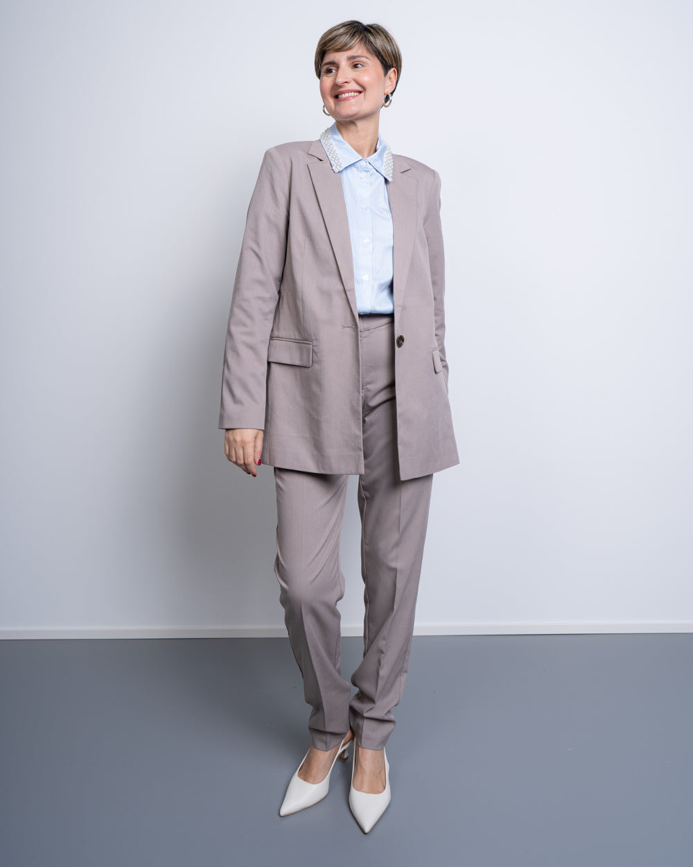 PANTALONE NILA TAPERED TAUPE