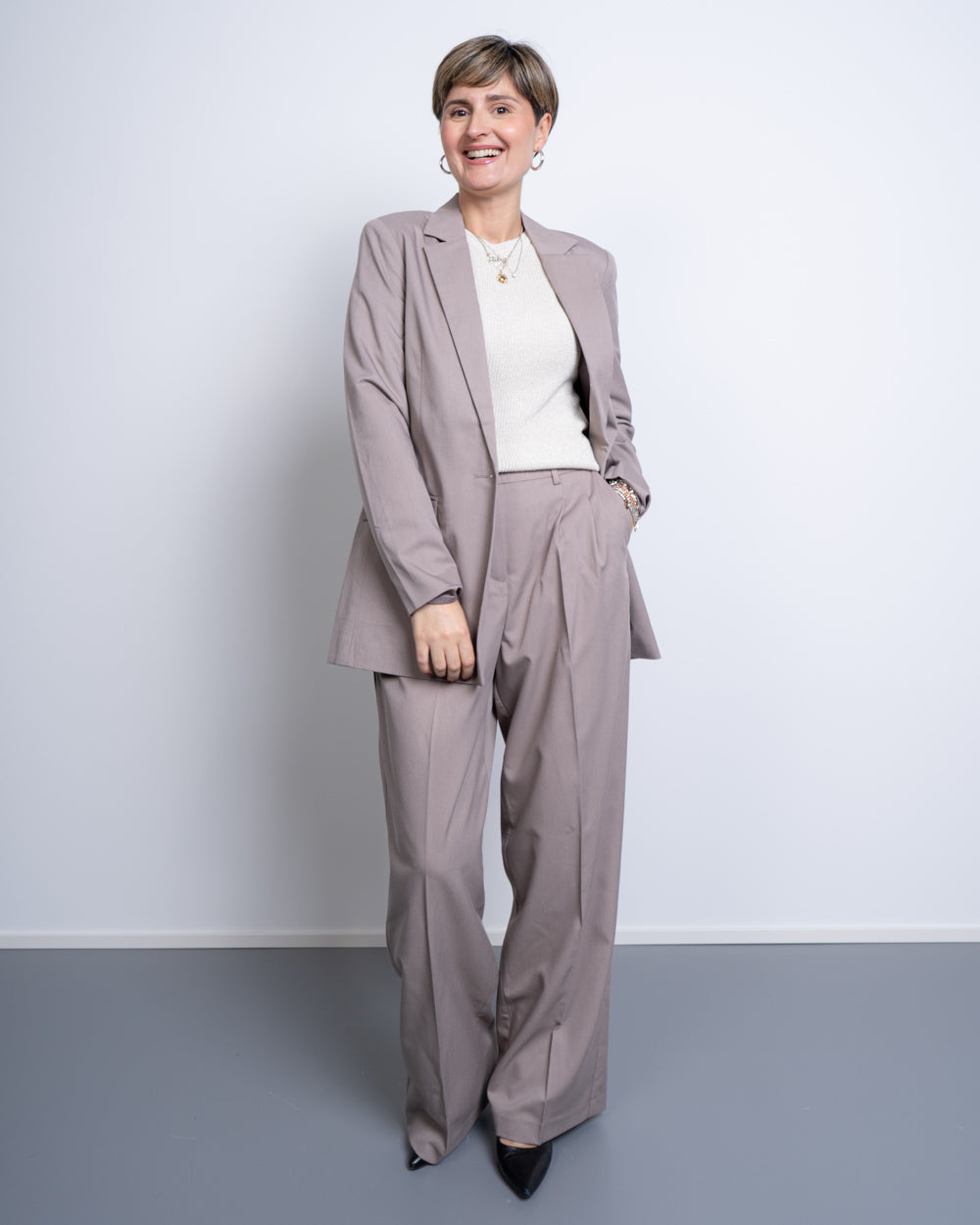 PANTALONE NILA LOOSE TAUPE