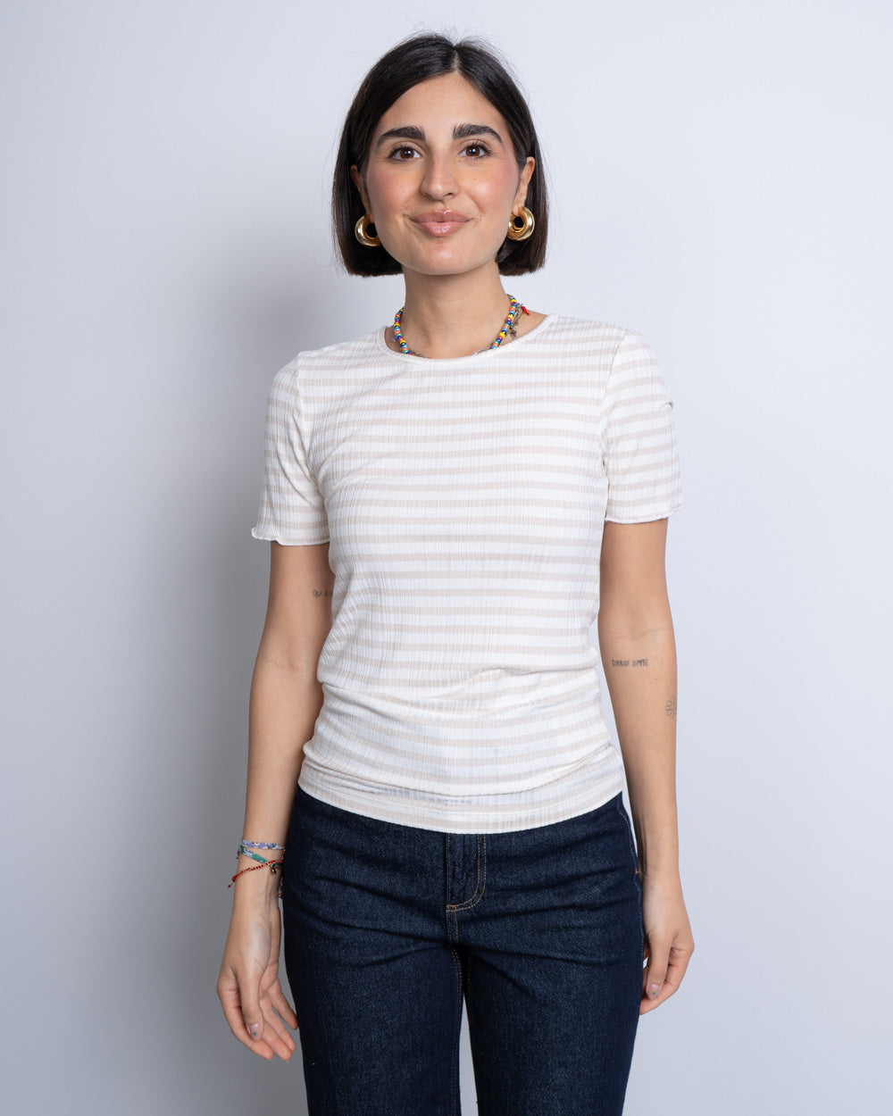 T-SHIRT CELLA SS BEIGE