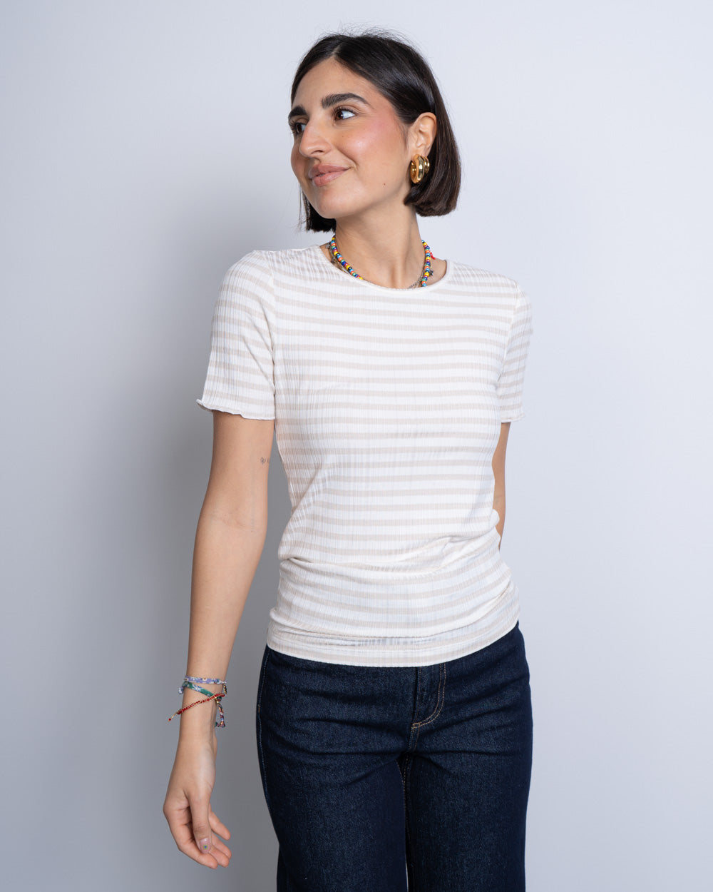 T-SHIRT CELLA SS BEIGE