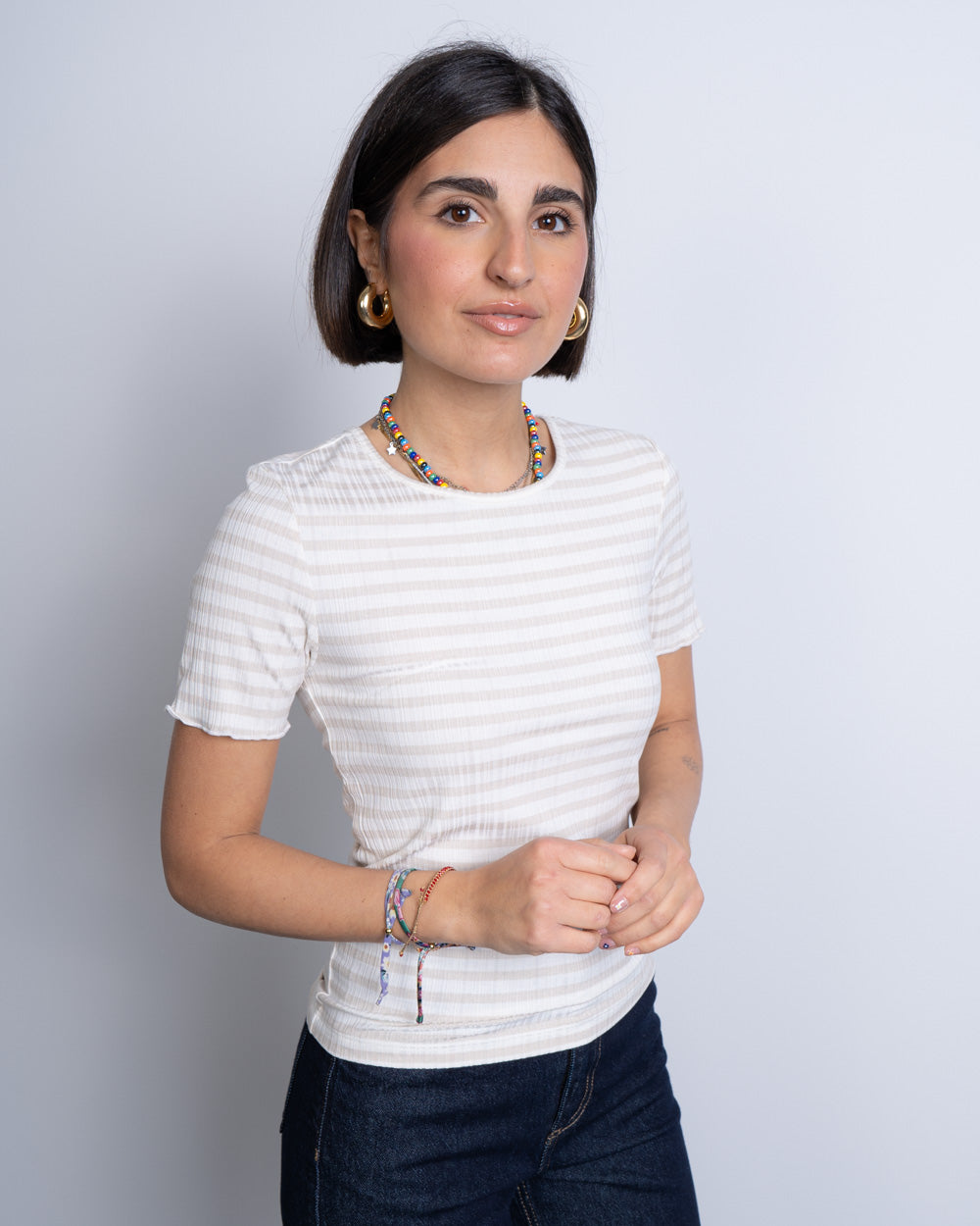 T-SHIRT CELLA SS BEIGE