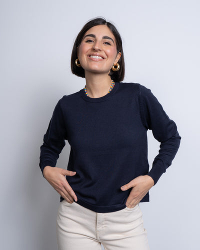 MAGLIONE SILJE LS BLU