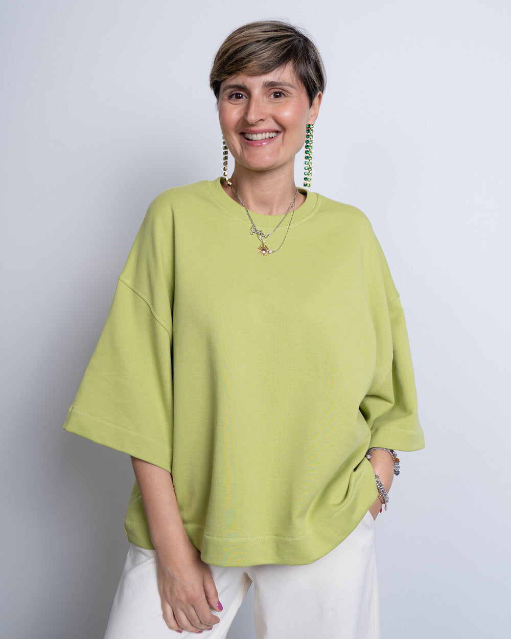 FELPA ALICE KIWI SENZA STRASS