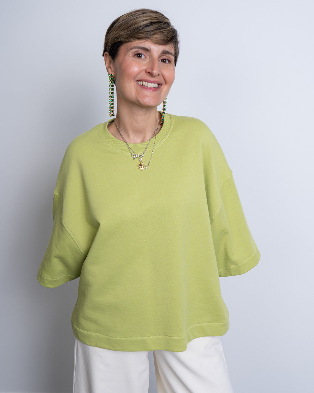 FELPA ALICE KIWI SENZA STRASS
