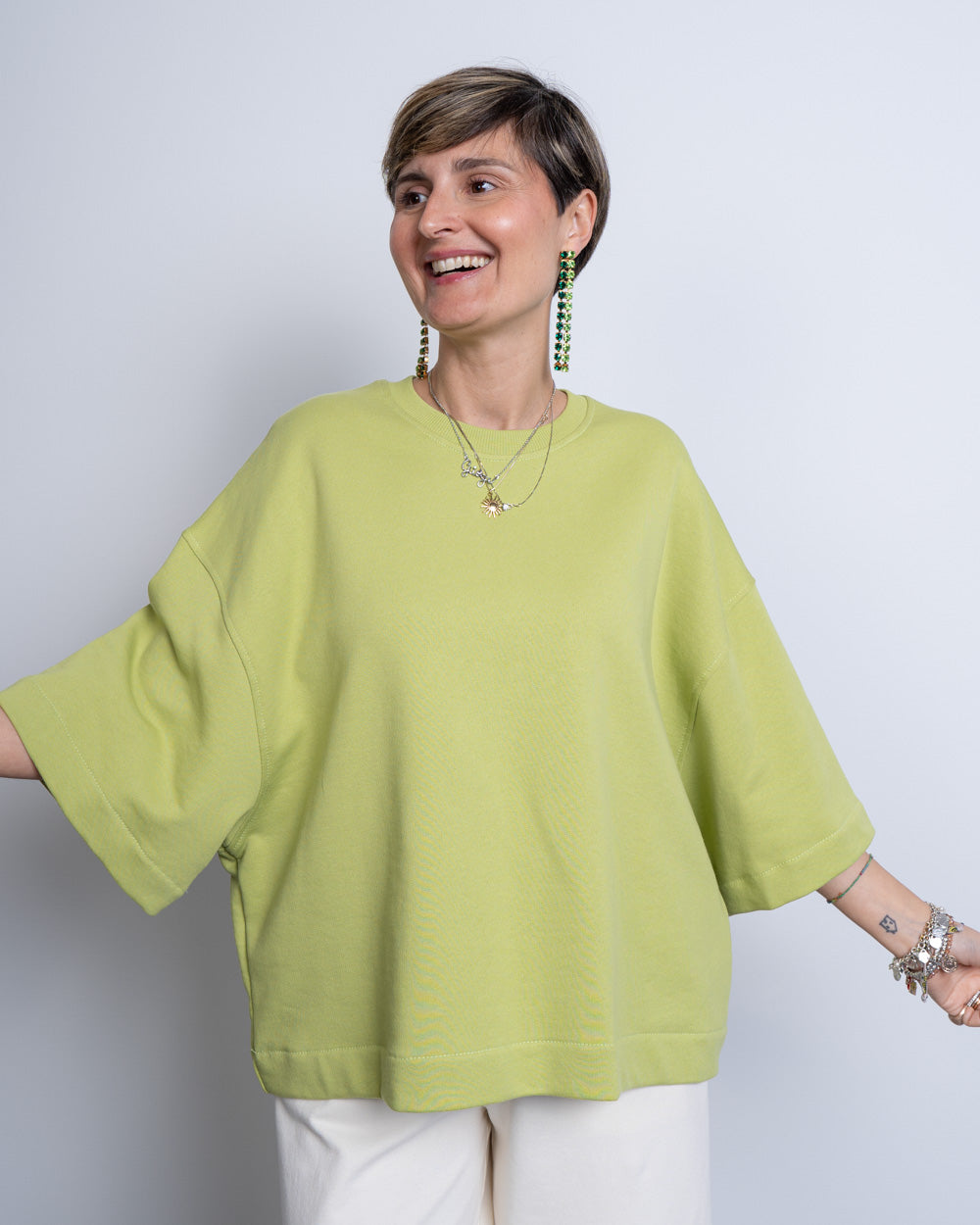 FELPA ALICE KIWI SENZA STRASS