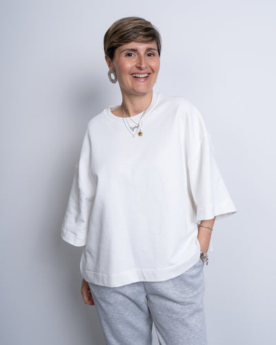 FELPA ALICE BIANCO SENZA STRASS