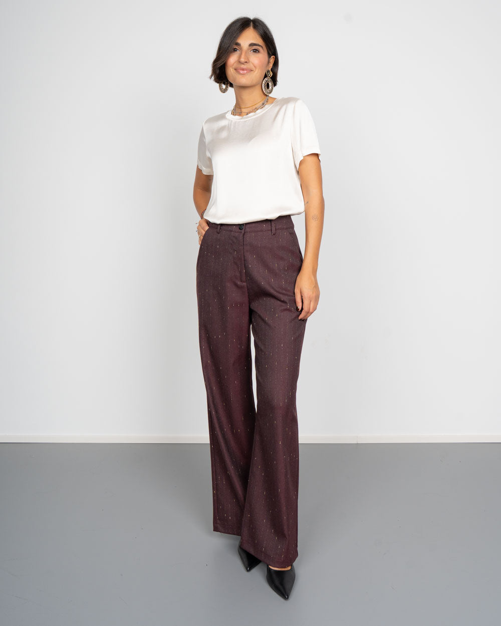 PANTALONE GIORGIA BORDEAUX