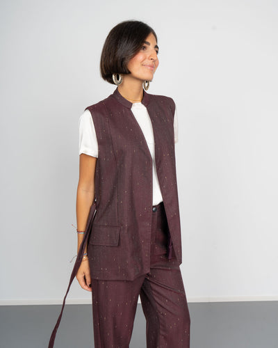 GILET GIULIA BORDEAUX