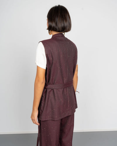 GILET GIULIA BORDEAUX