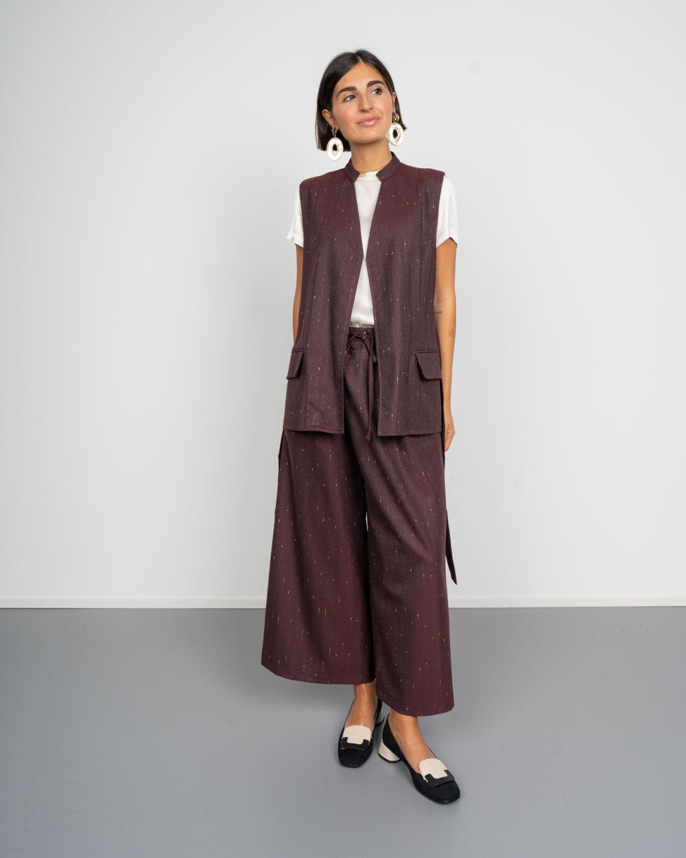 PANTALONE GIOIA BORDEAUX