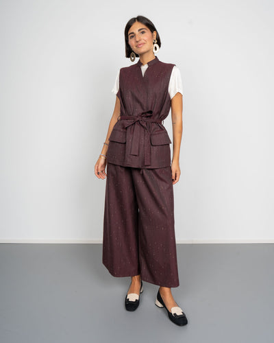 GILET GIULIA BORDEAUX