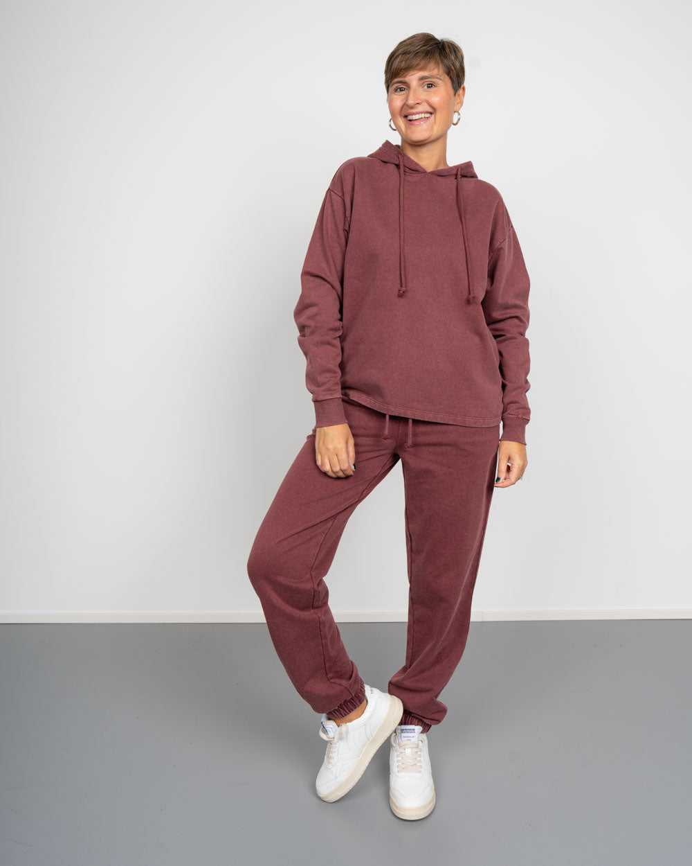 PANTALONE CHILLI WIDE BORDEAUX