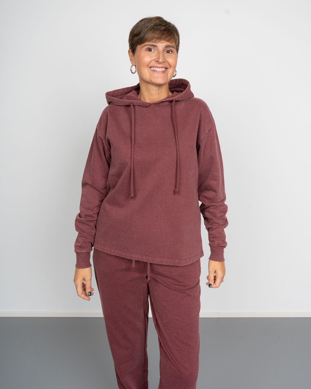 FELPA CHILLI HOOD BORDEAUX