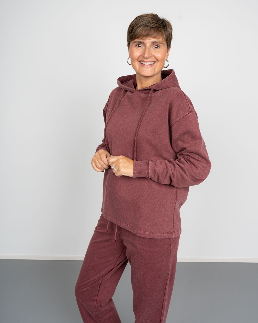 FELPA CHILLI HOOD BORDEAUX