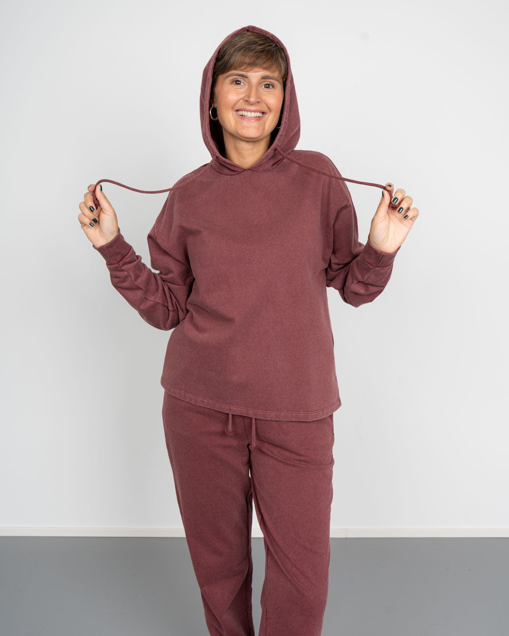 FELPA CHILLI HOOD BORDEAUX