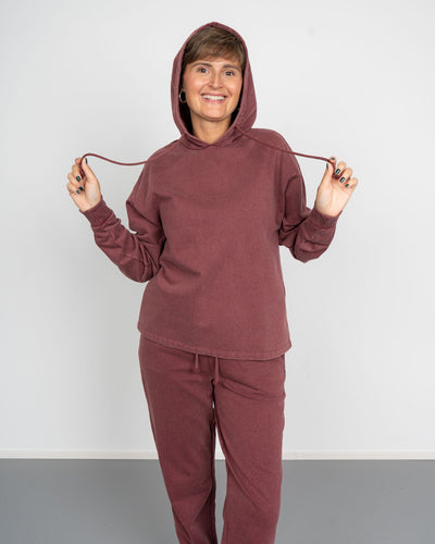 FELPA CHILLI HOOD BORDEAUX