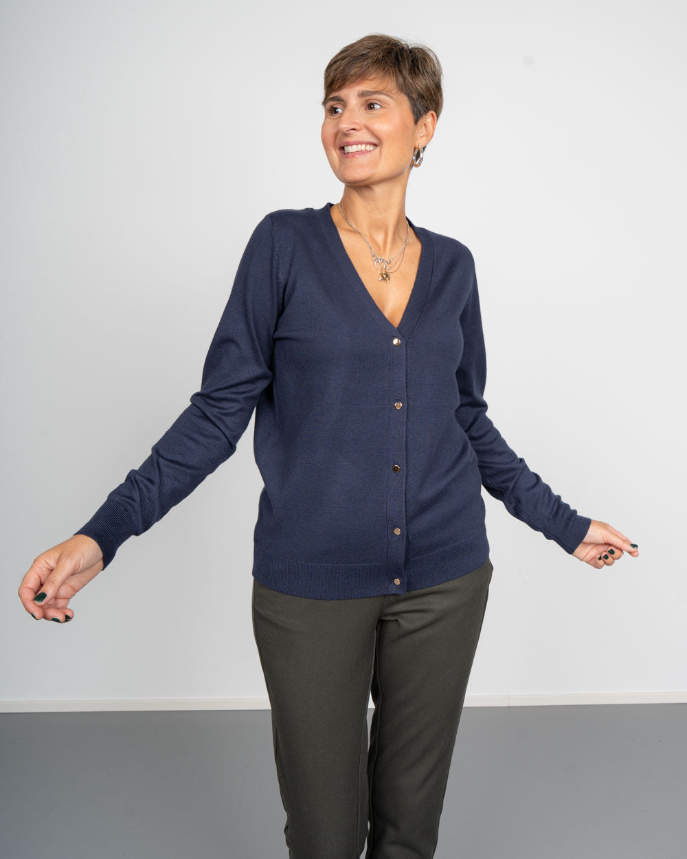 CARDIGAN SILJE CARD BLU