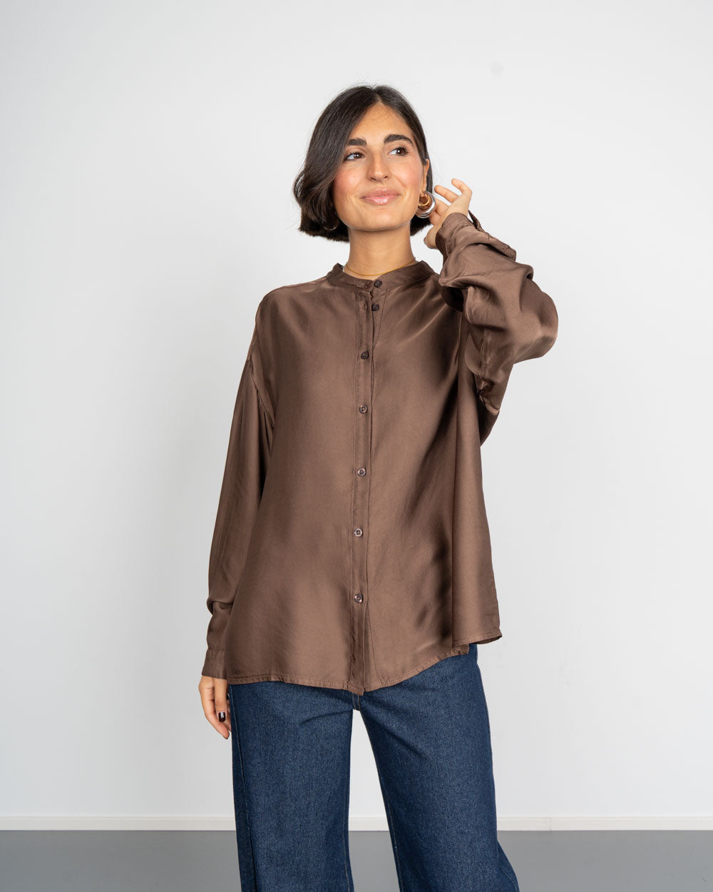 CAMICIA ELSA CIOCCOLATO