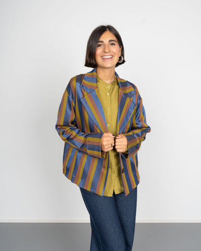 GIACCA EMILY OLIO/MARRONE/BLU