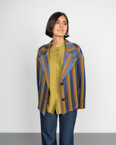 GIACCA EMILY OLIO/MARRONE/BLU