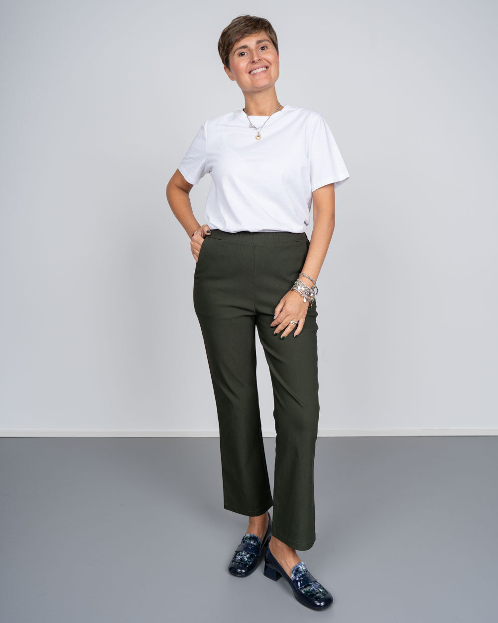 PANTALONE CHANTAL VERDE MILITARE