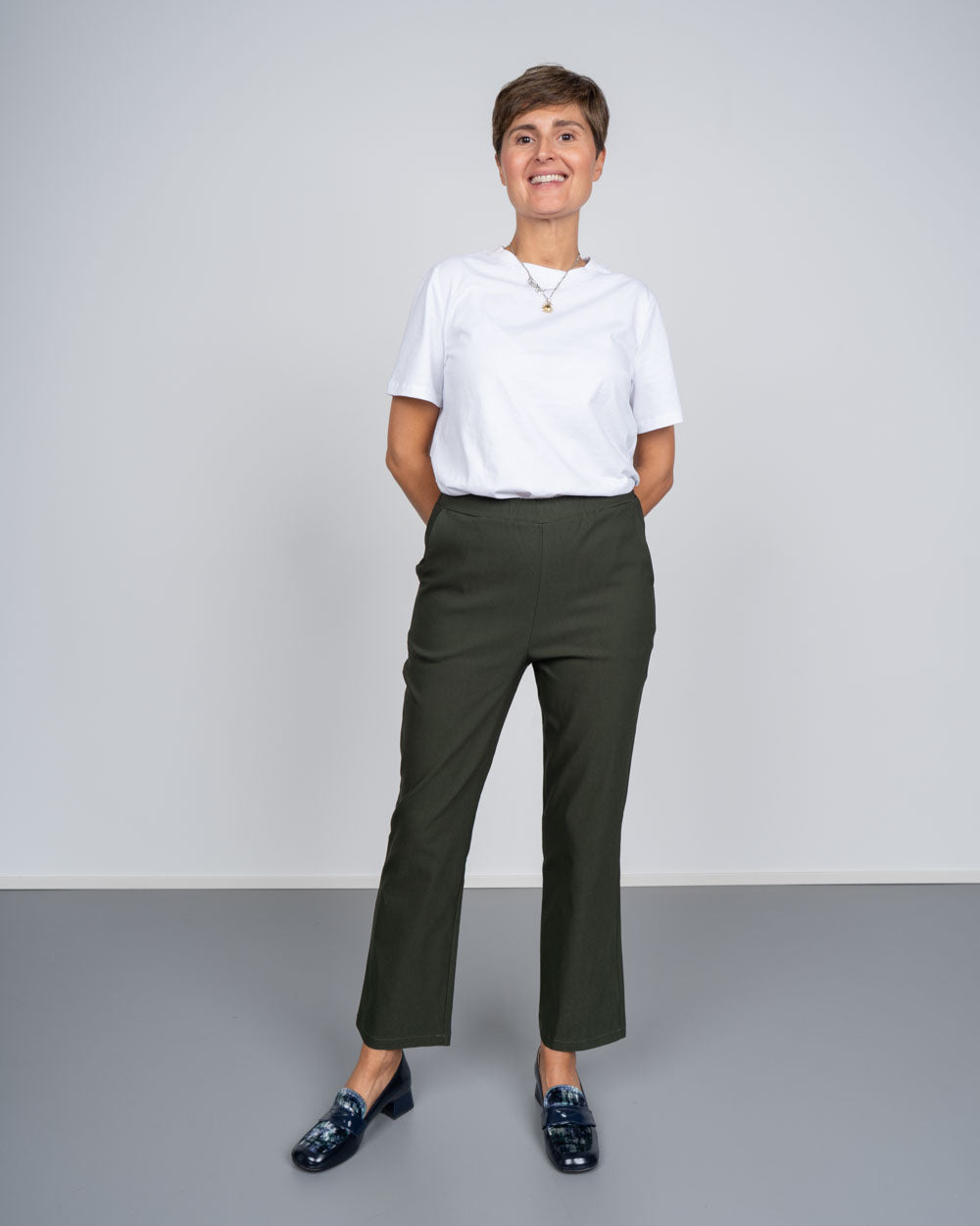 PANTALONE CHANTAL VERDE MILITARE