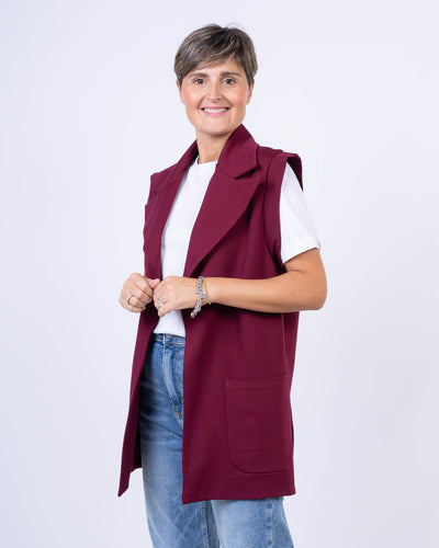 GILET JAP 03 BORDEAUX