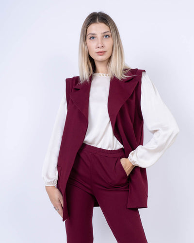 GILET JAP 03 BORDEAUX