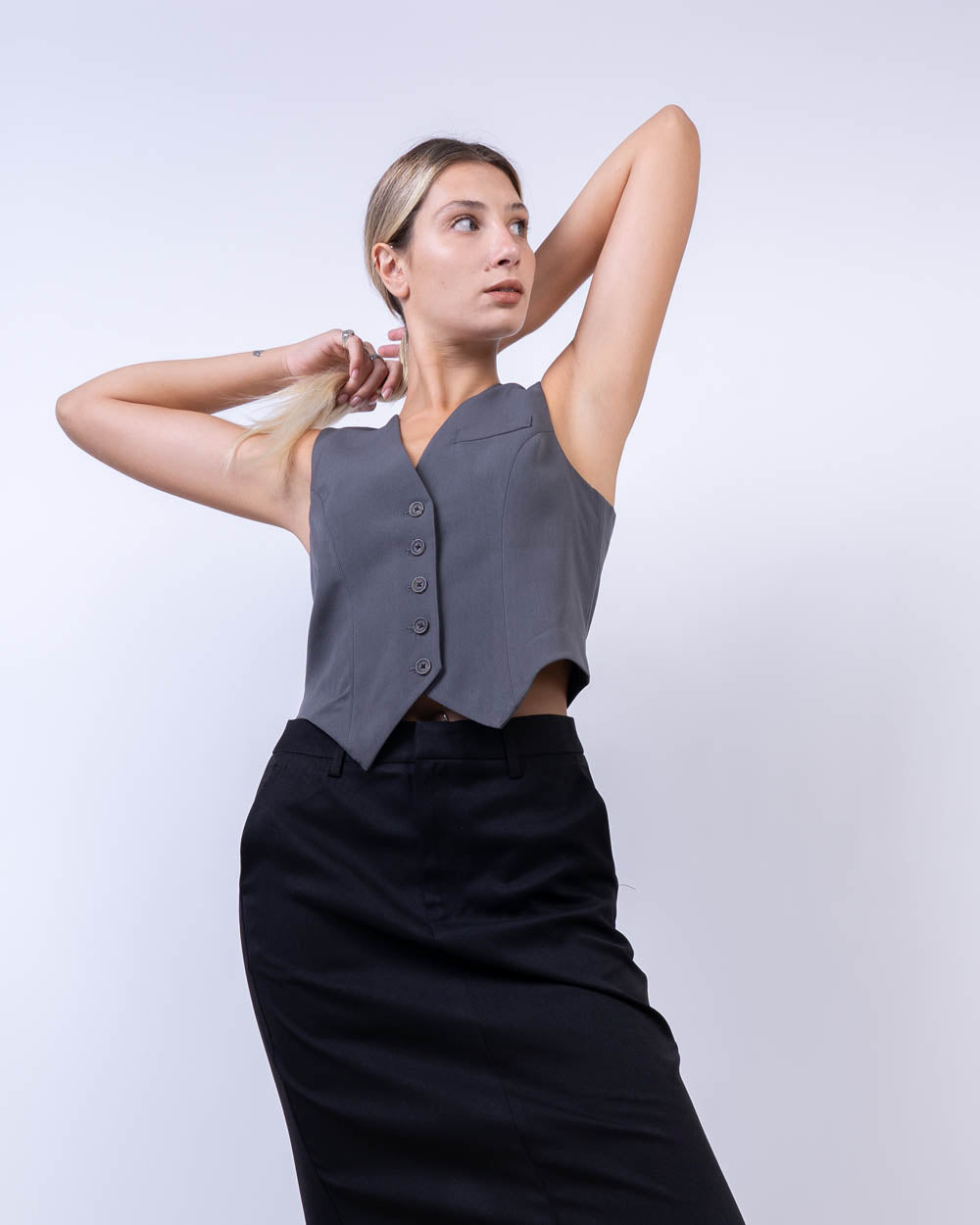 GILET STAR GRIGIO