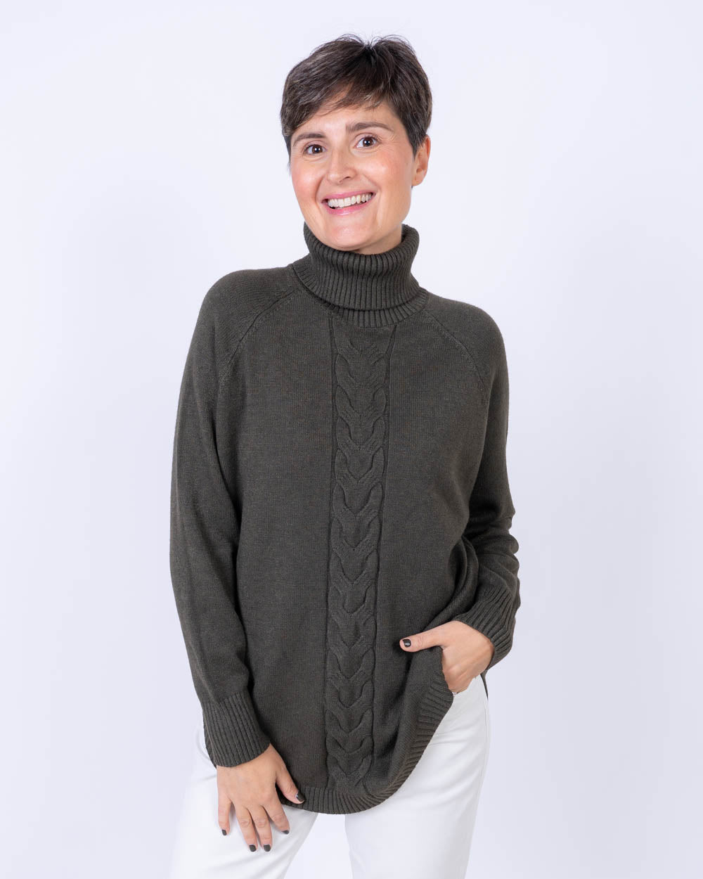 MAGLIONE ANICE VERDE MILITARE