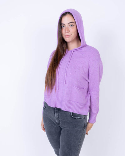 MAGLIONE CANNELLA LILLA