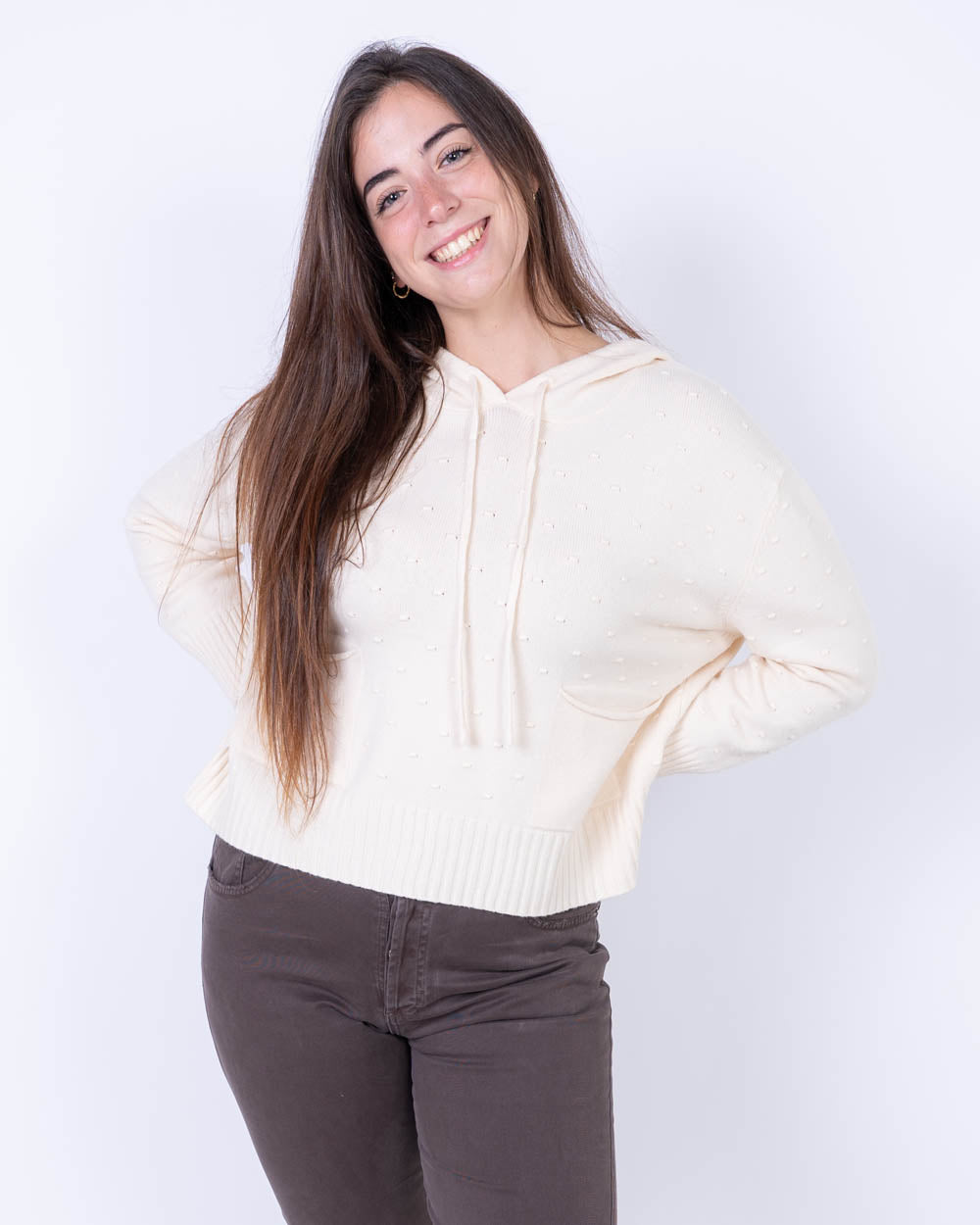 MAGLIONE CANNELLA PANNA