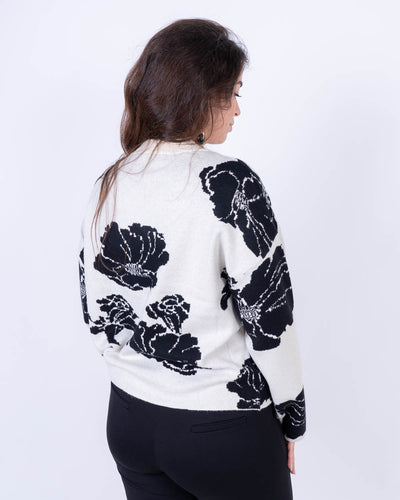 MAGLIONE FLORA PANNA