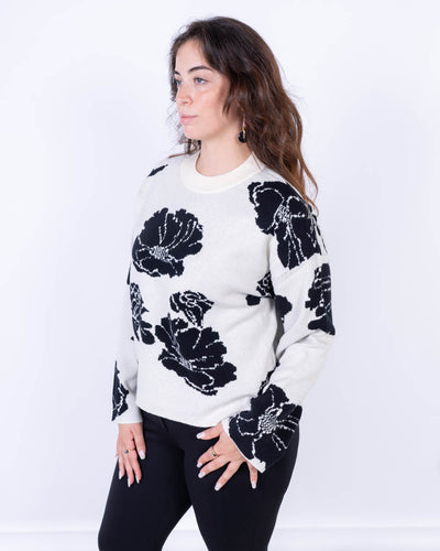 MAGLIONE FLORA PANNA