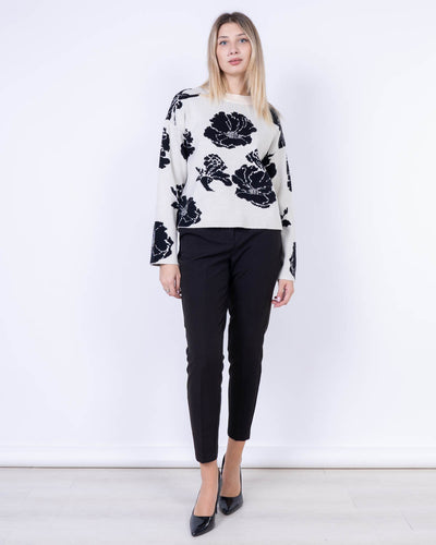 MAGLIONE FLORA PANNA