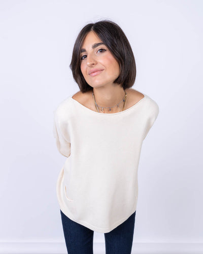MAGLIONE GIGLIO PANNA