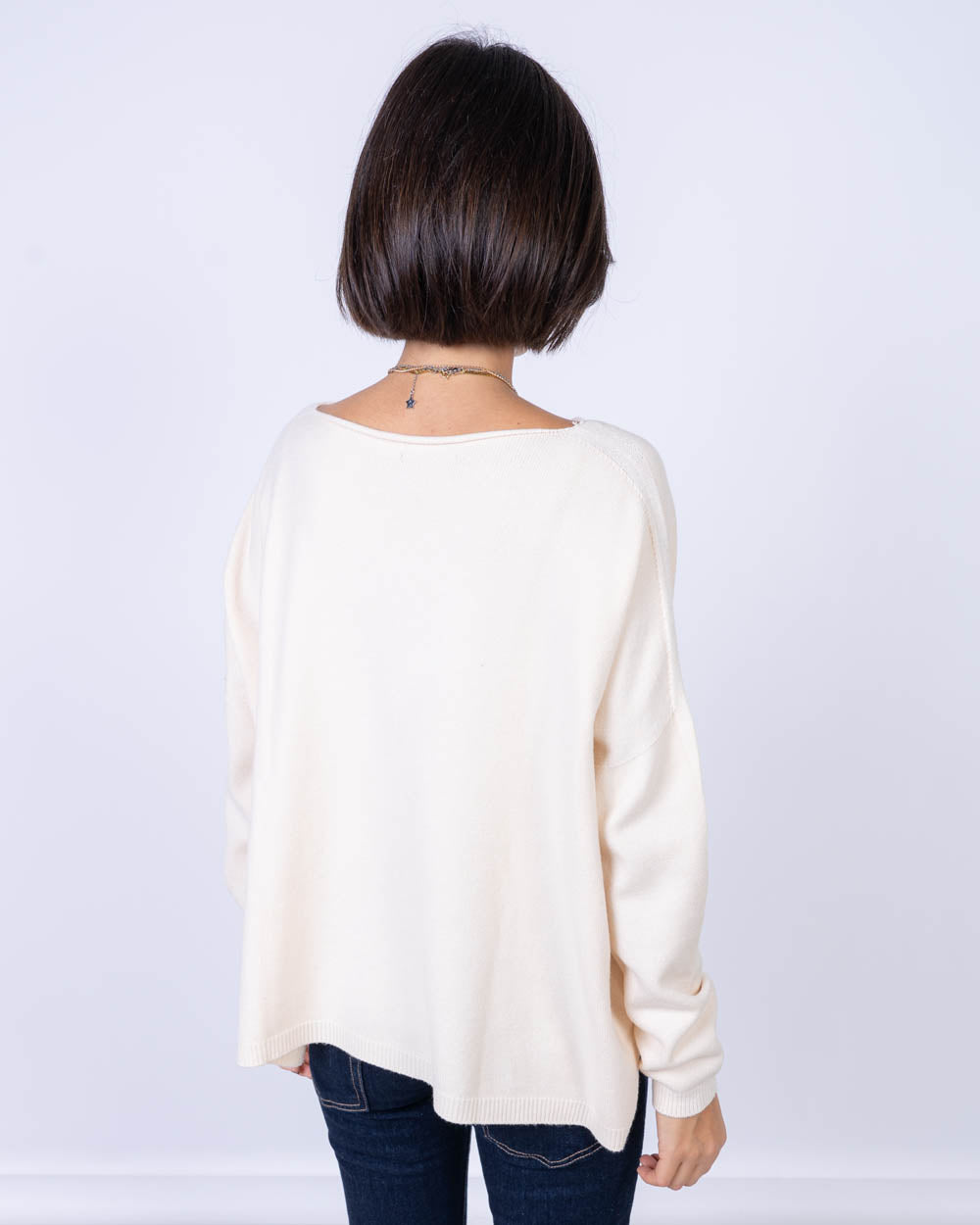 MAGLIONE GIGLIO PANNA