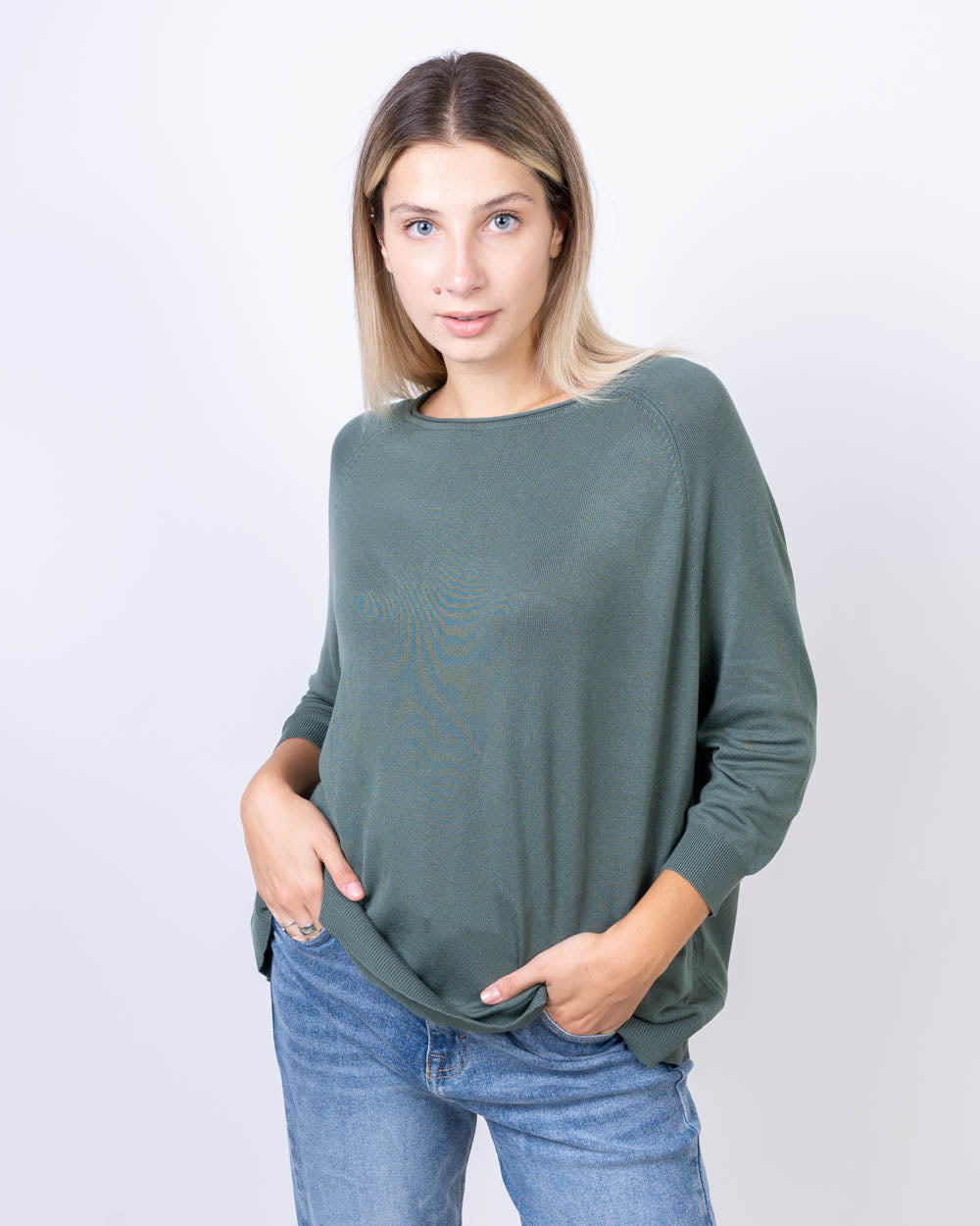 MAGLIONE NELLIE VERDE MILITARE