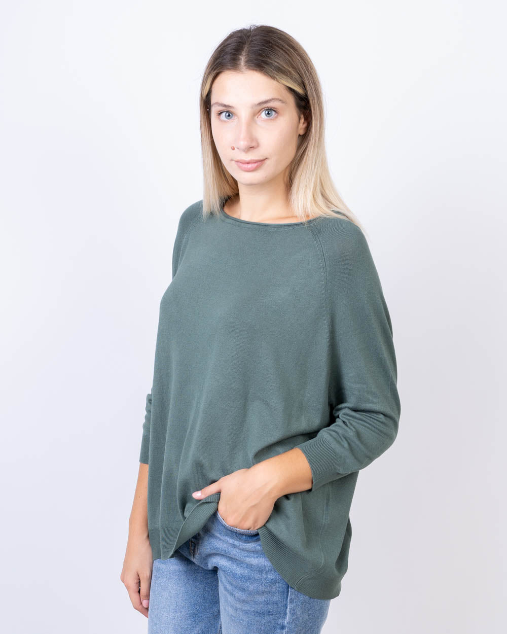 MAGLIONE NELLIE VERDE MILITARE