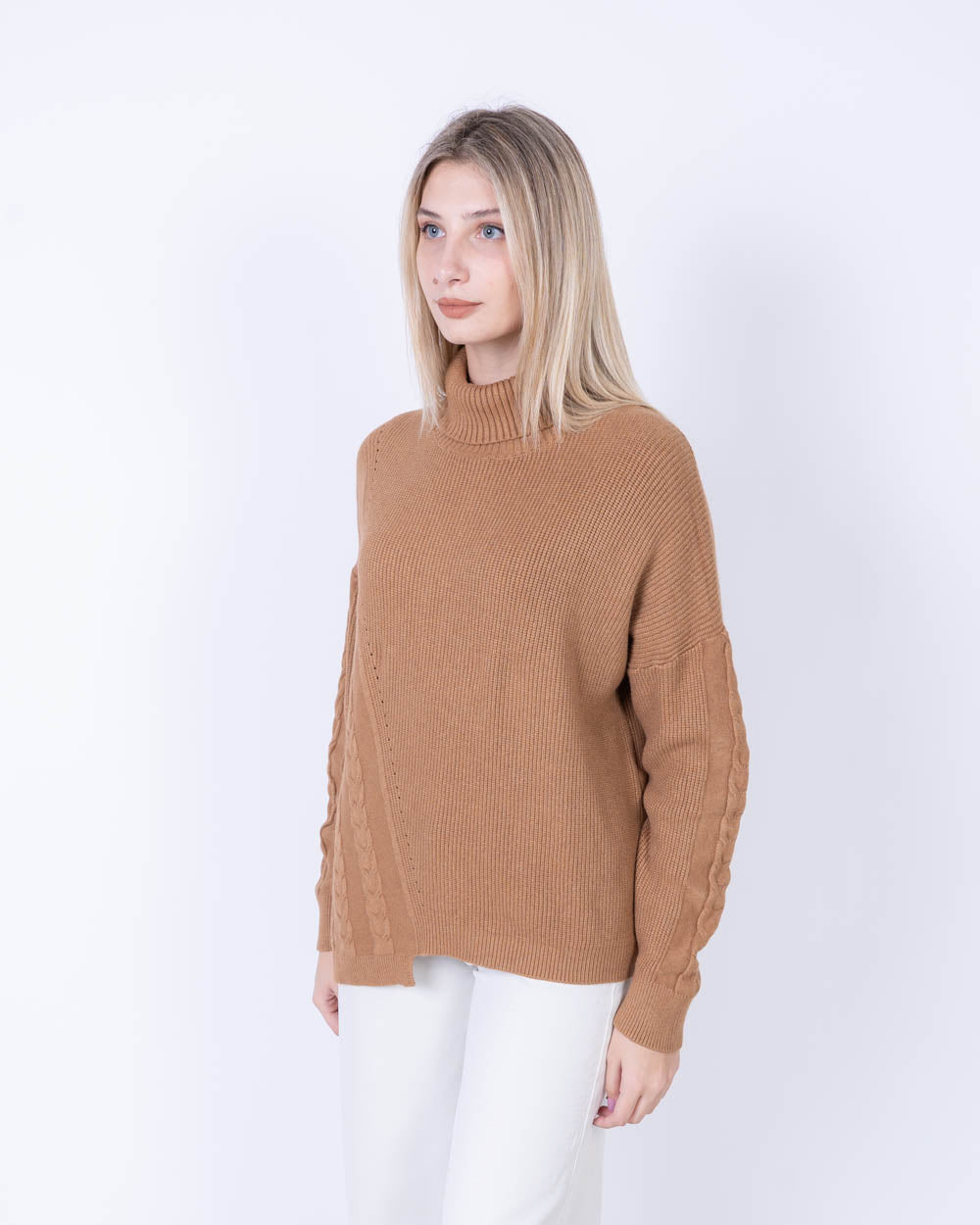 MAGLIONE ZENZERO CAMMELLO