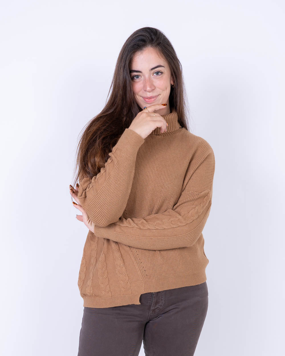 MAGLIONE ZENZERO CAMMELLO