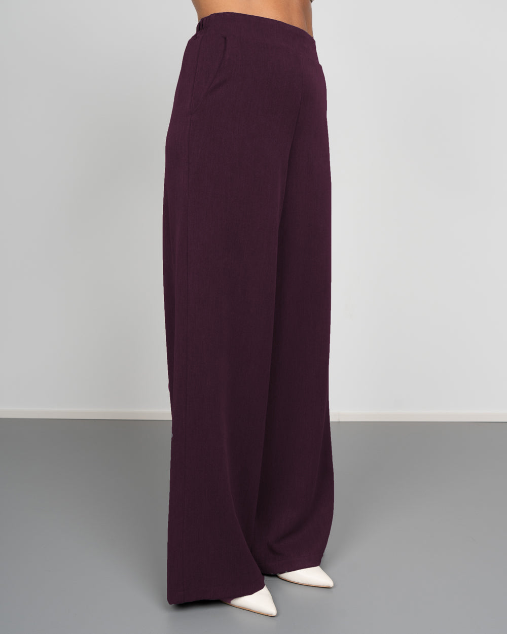 TAILLEUR BOX PALAZZO BORDEAUX