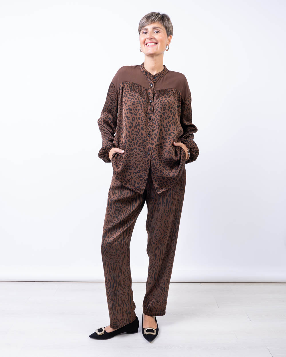 PANTALONE ANEMONE CIOCCOLATO