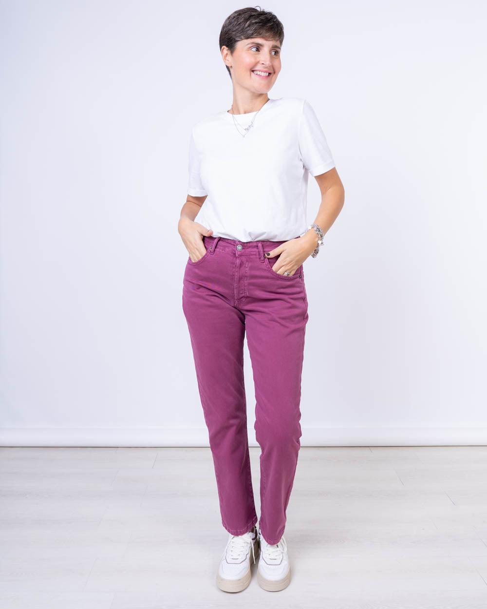PANTALONE PLUTONE BORDEAUX