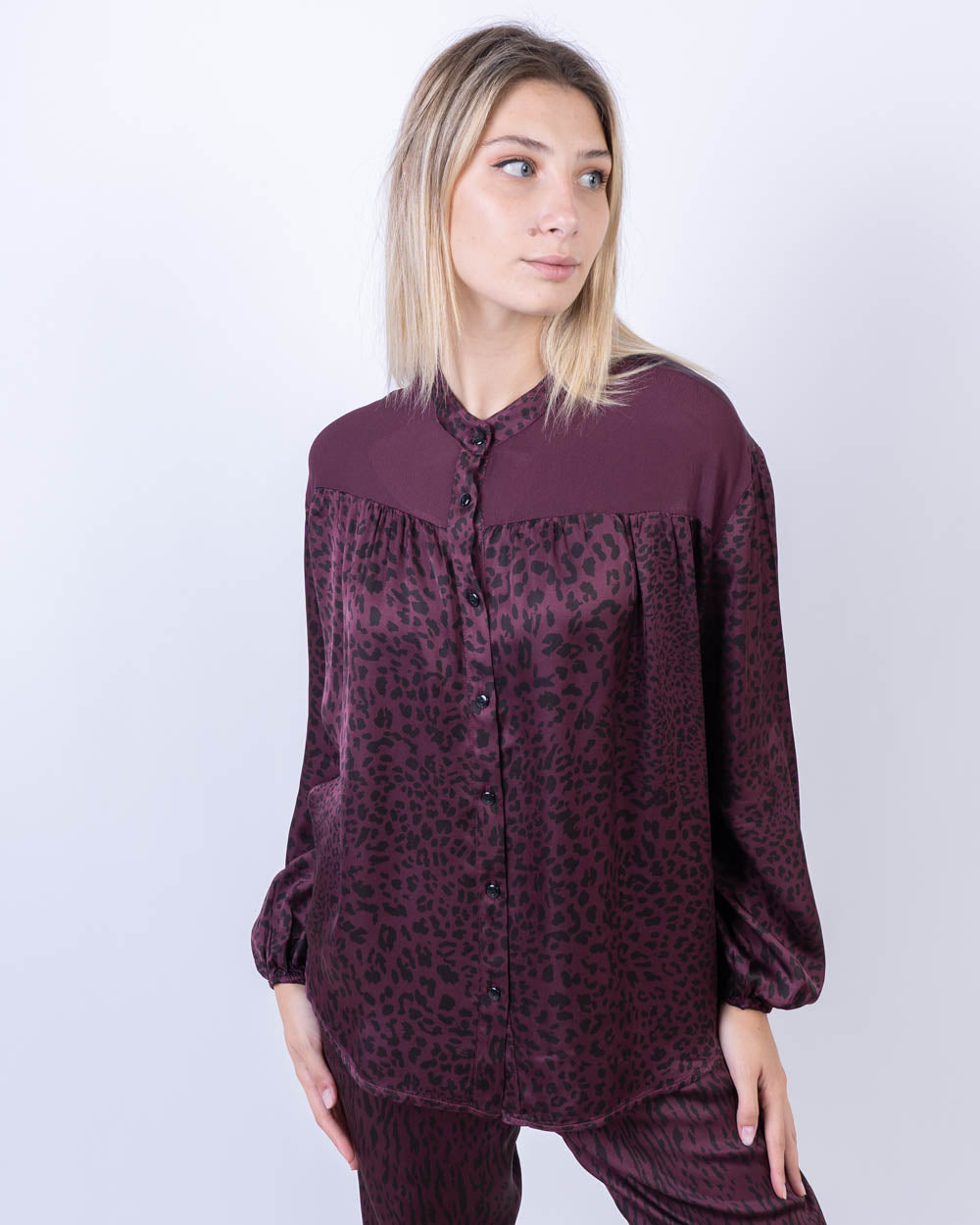 CAMICIA GIGLIO BORDEAUX